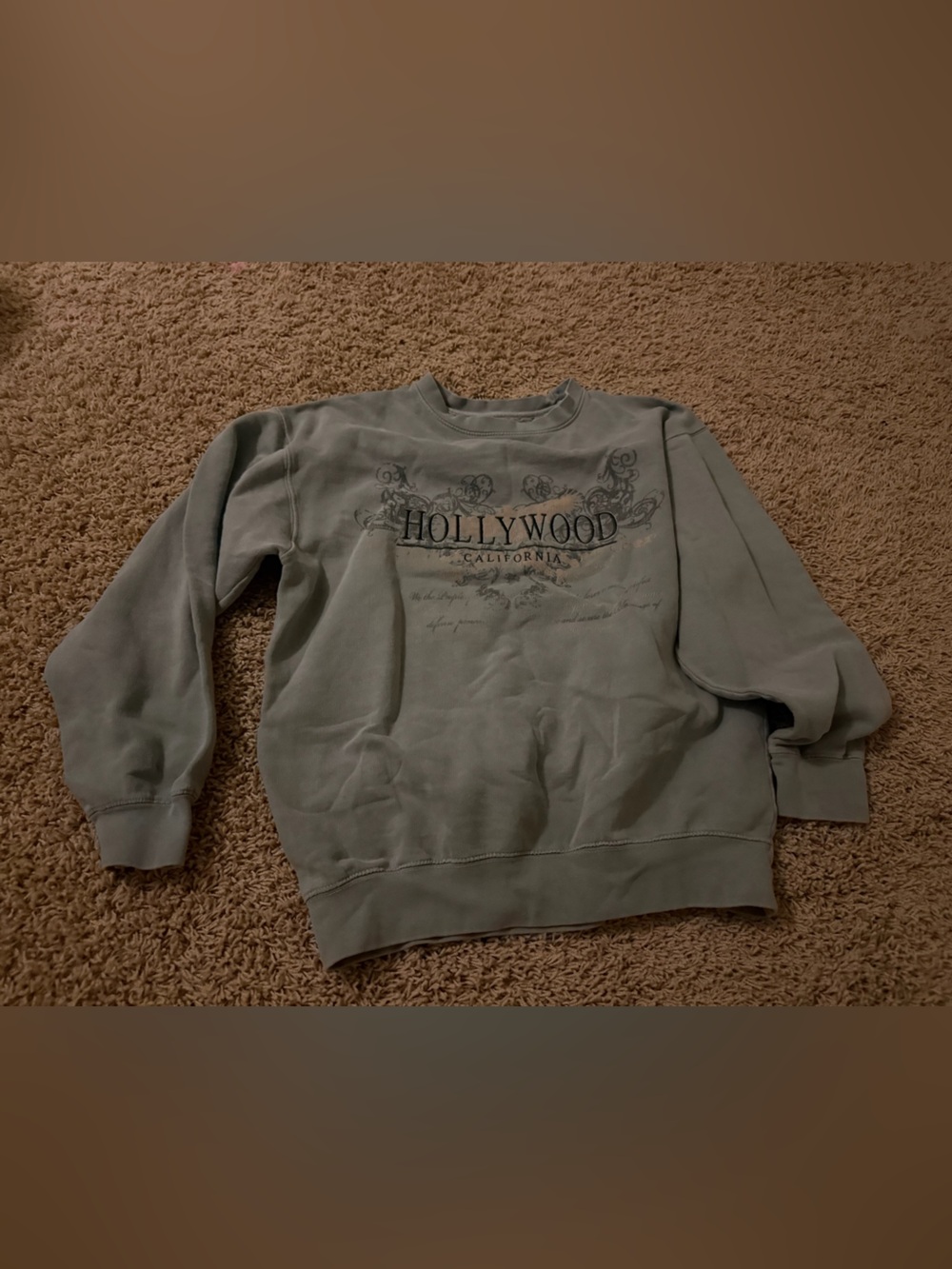 vintage hollywood green sweatshirt
